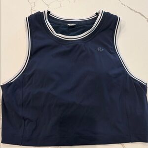 Lululemon Navy Blue crop Tank Top